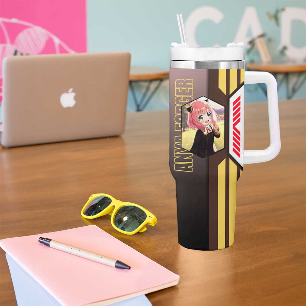 Anya Forger from Spy x Family Tumbler With Handle with Cute Pose and Character Design - The Mazicc