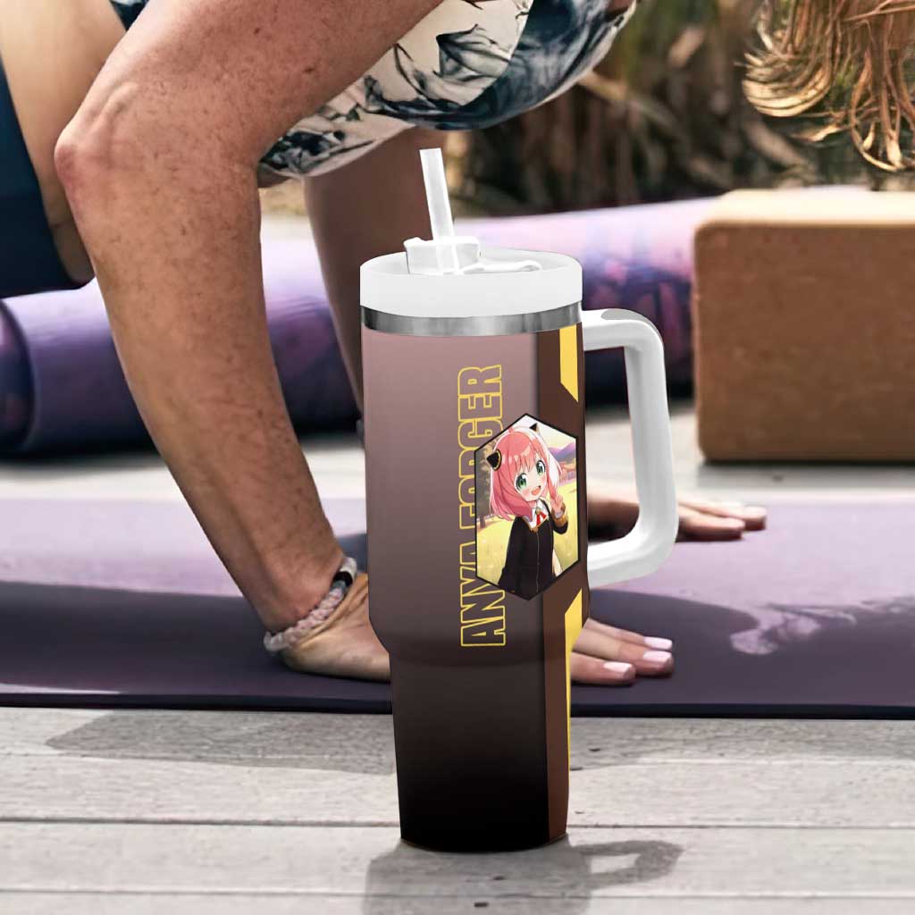 Anya Forger from Spy x Family Tumbler With Handle with Cute Pose and Character Design - The Mazicc