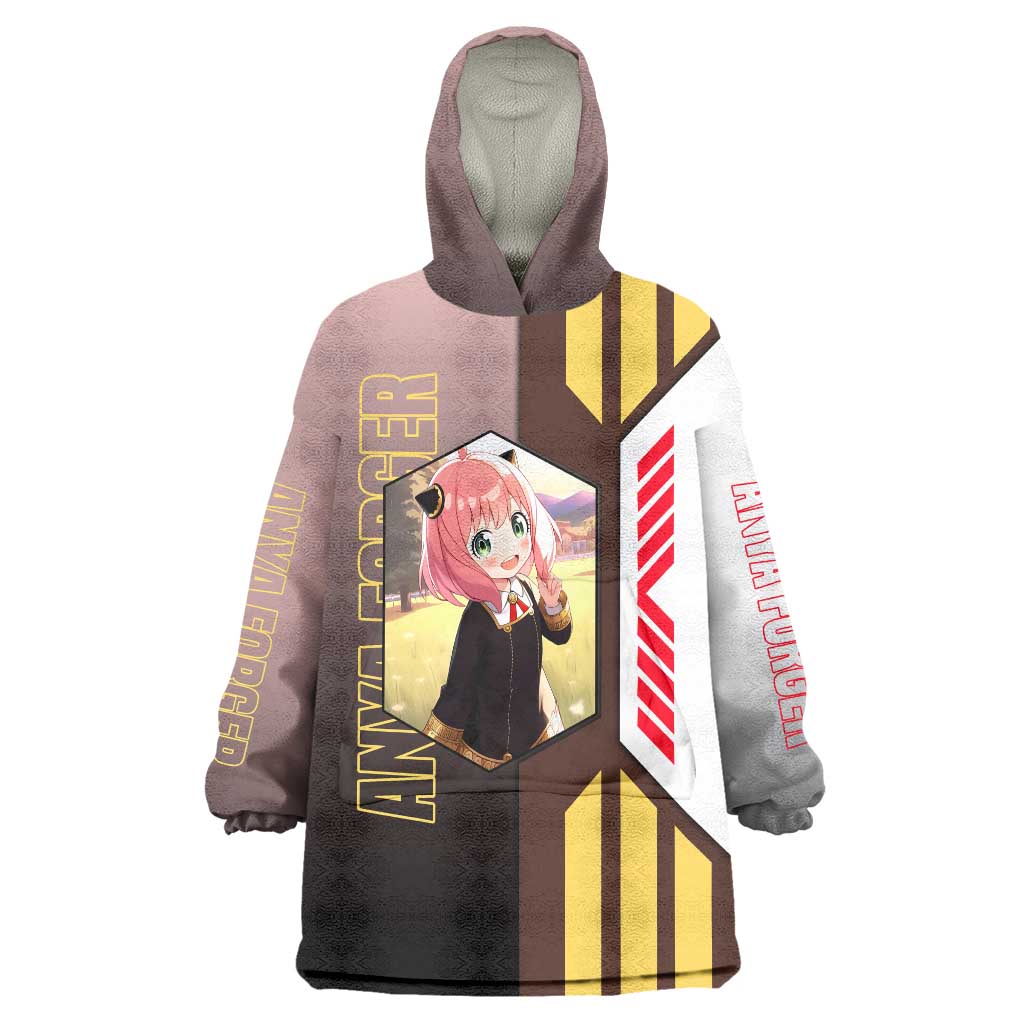 Anya Forger from Spy x Family Wearable Blanket Hoodie with Cute Pose and Character Design - The Mazicc