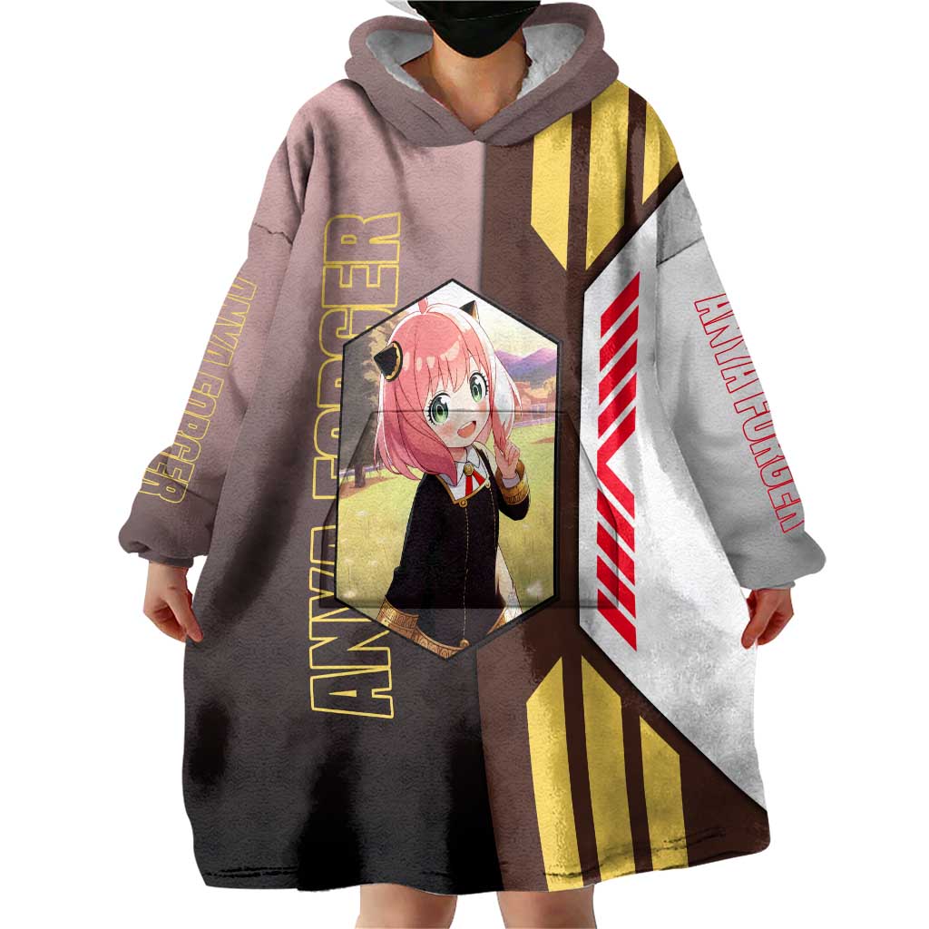 Anya Forger from Spy x Family Wearable Blanket Hoodie with Cute Pose and Character Design - The Mazicc