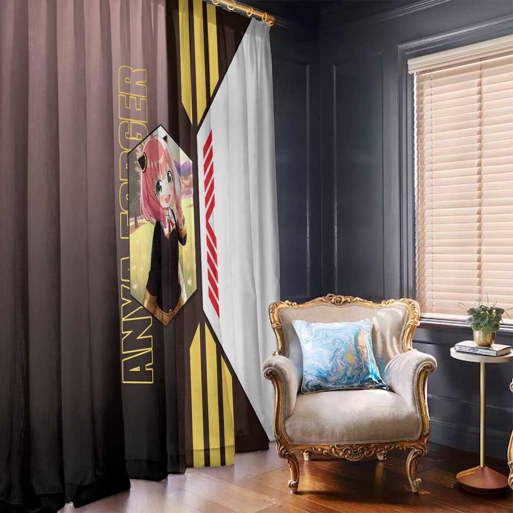 Anya Forger from Spy x Family Window Curtain with Cute Pose and Character Design - The Mazicc