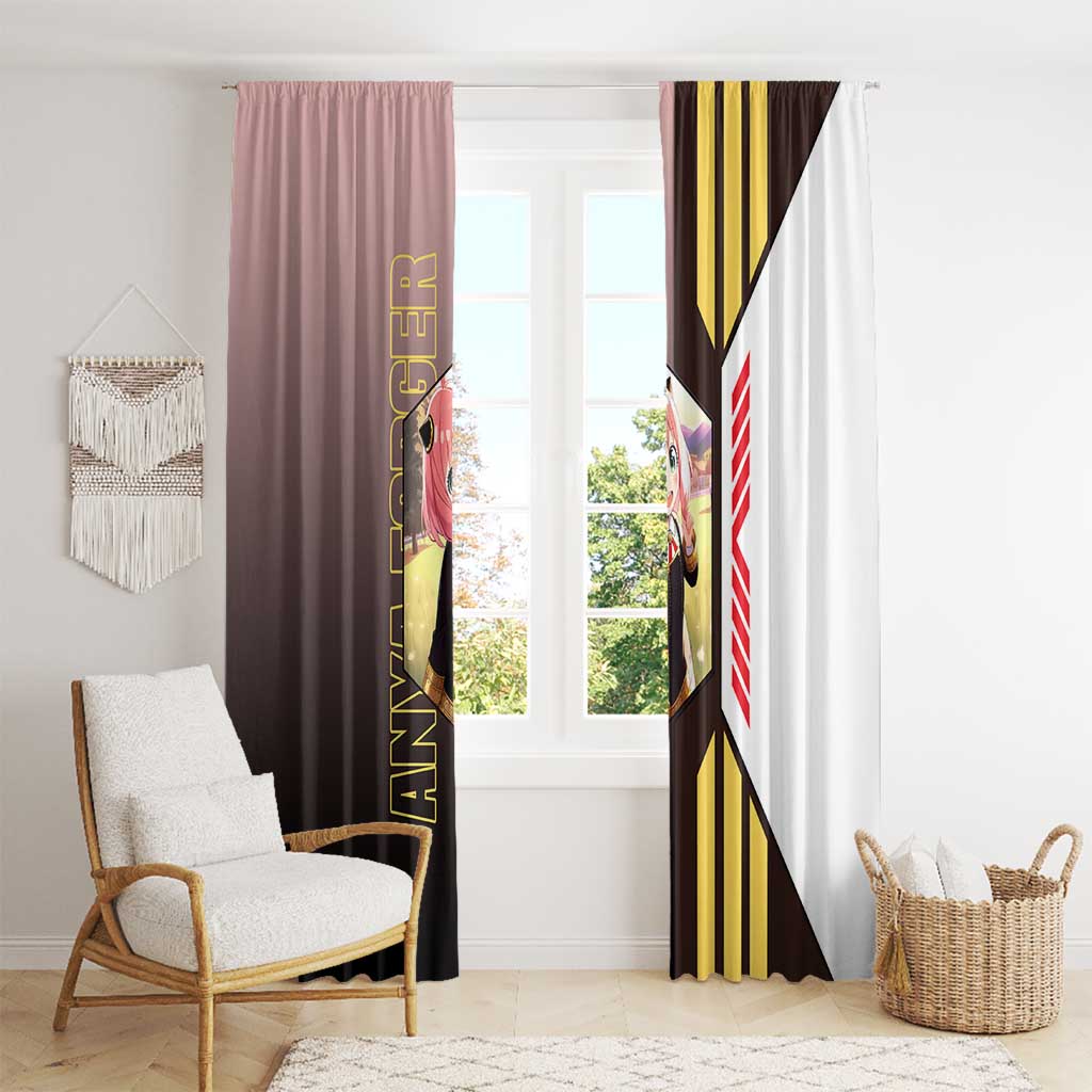 Anya Forger from Spy x Family Window Curtain with Cute Pose and Character Design - The Mazicc