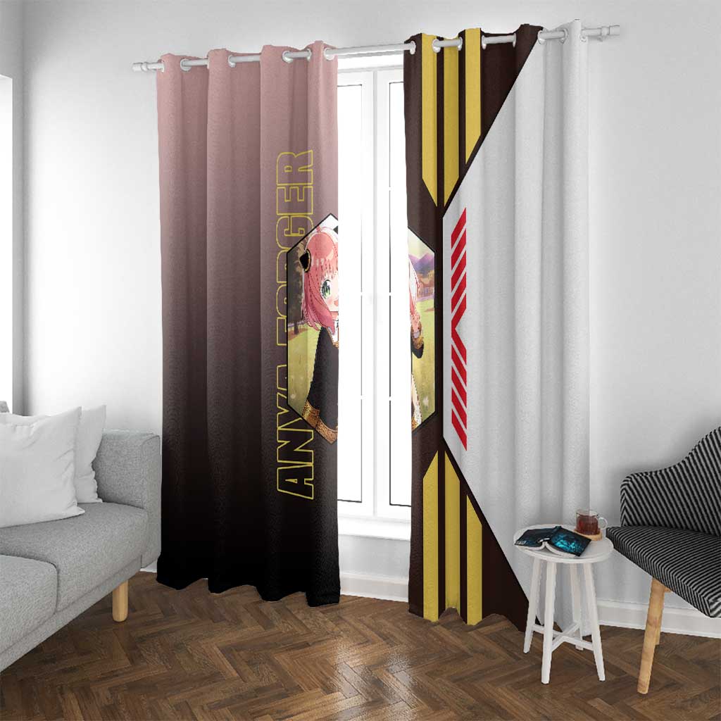 Anya Forger from Spy x Family Window Curtain with Cute Pose and Character Design - The Mazicc