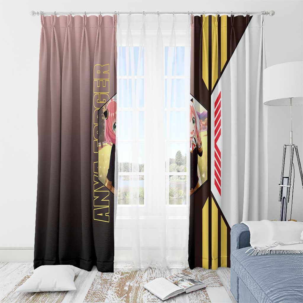 Anya Forger from Spy x Family Window Curtain with Cute Pose and Character Design - The Mazicc