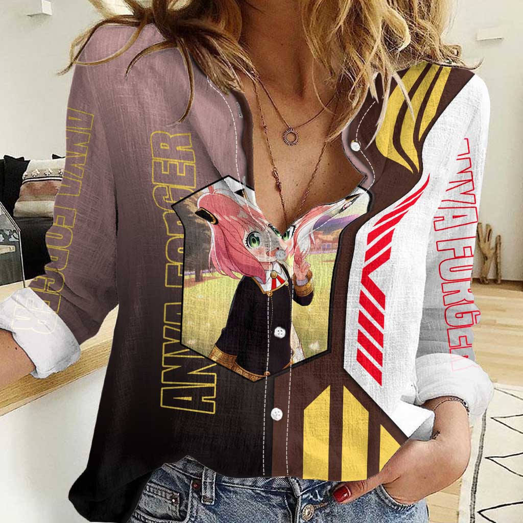 Anya Forger from Spy x Family Women Casual Shirt with Cute Pose and Character Design - The Mazicc