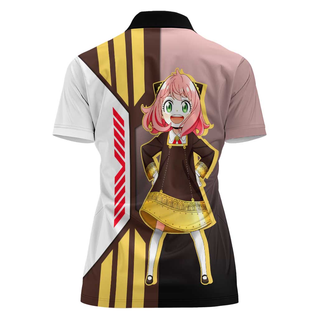 Anya Forger from Spy x Family Women Polo Shirt with Cute Pose and Character Design - The Mazicc