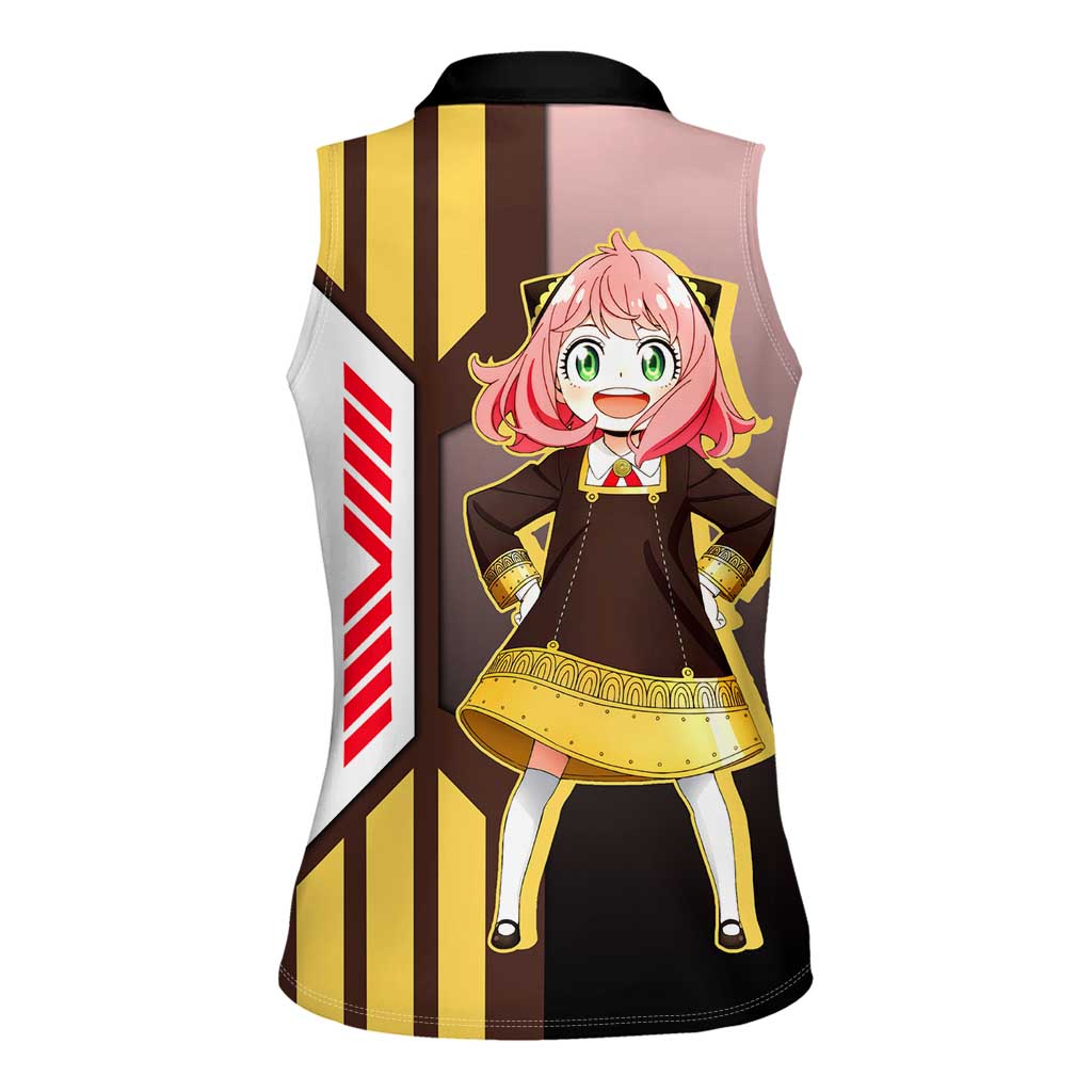 Anya Forger from Spy x Family Women Sleeveless Polo Shirt with Cute Pose and Character Design - The Mazicc