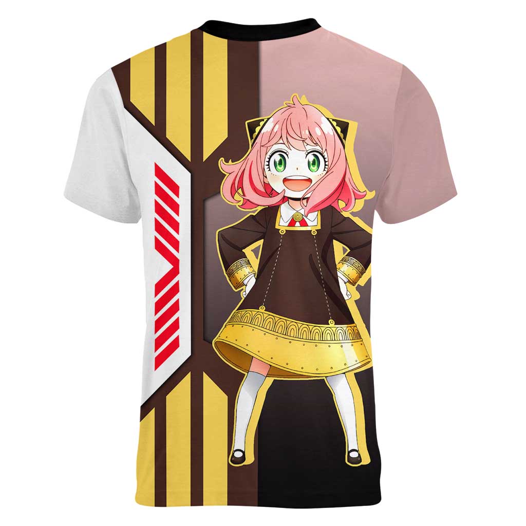 Anya Forger from Spy x Family Women V-Neck T-Shirt with Cute Pose and Character Design - The Mazicc