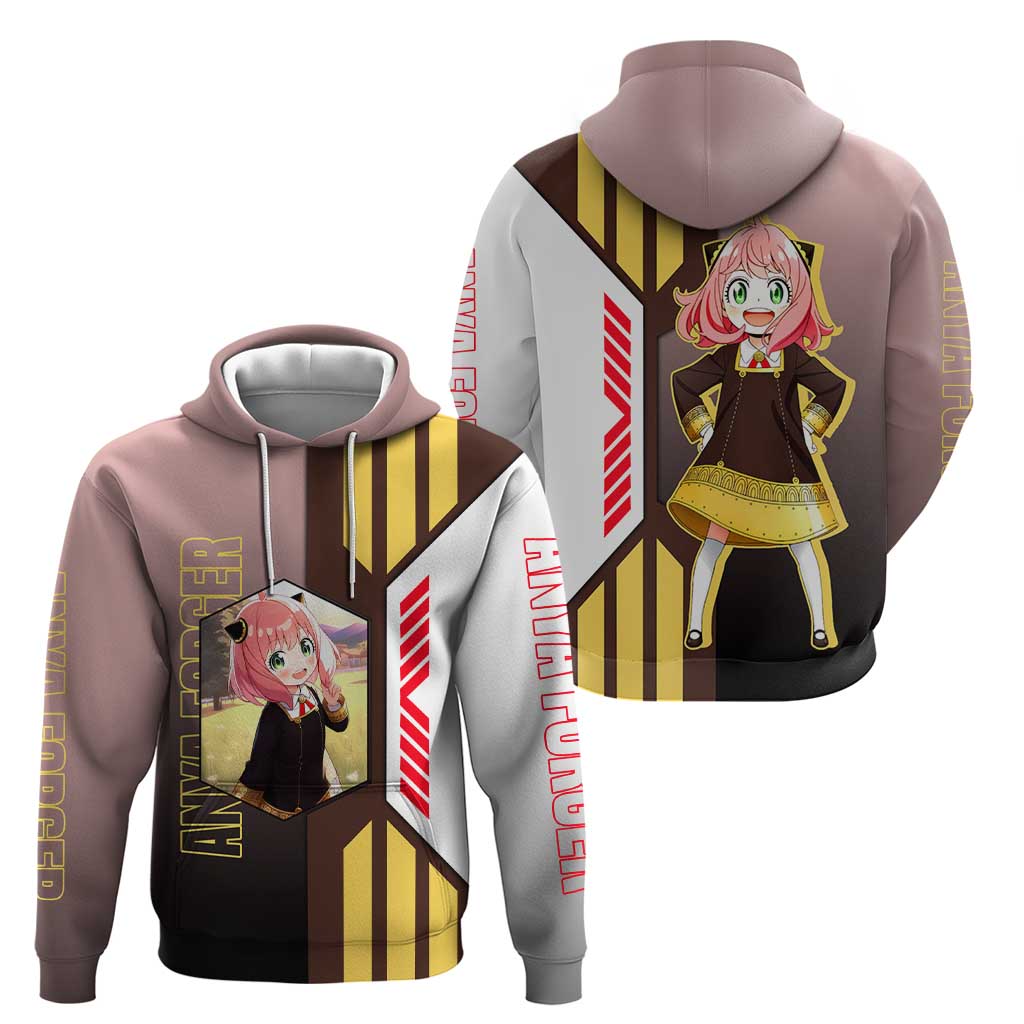 Anya Forger from Spy x Family Zip Hoodie with Cute Pose and Character Design - The Mazicc