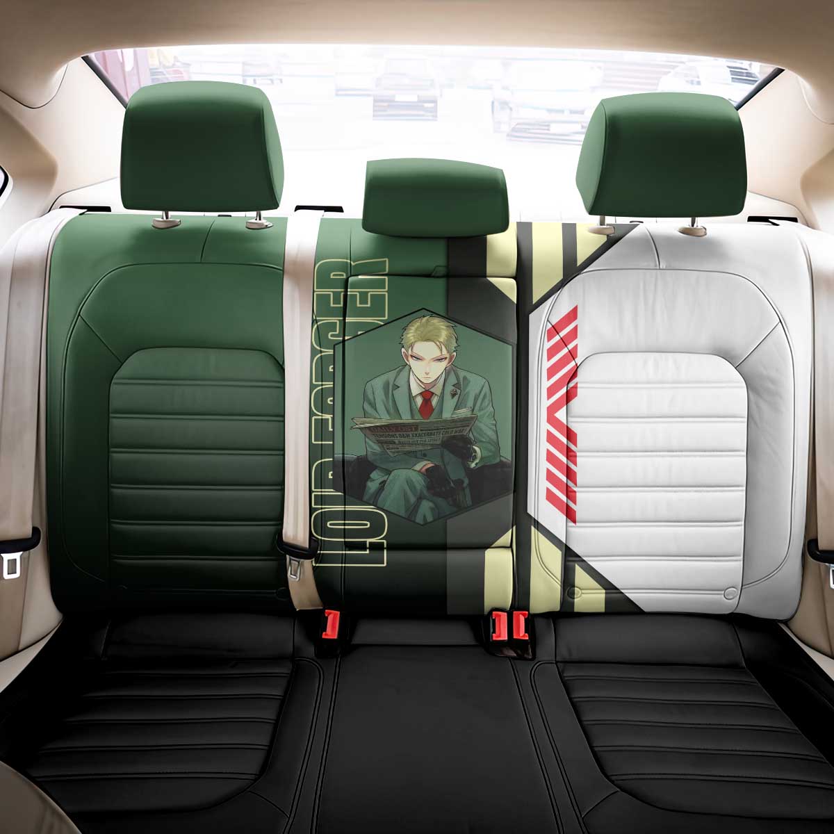 Loid Forger from Spy x Family Back Car Seat Cover with Cool Posing and Character Design - The Mazicc