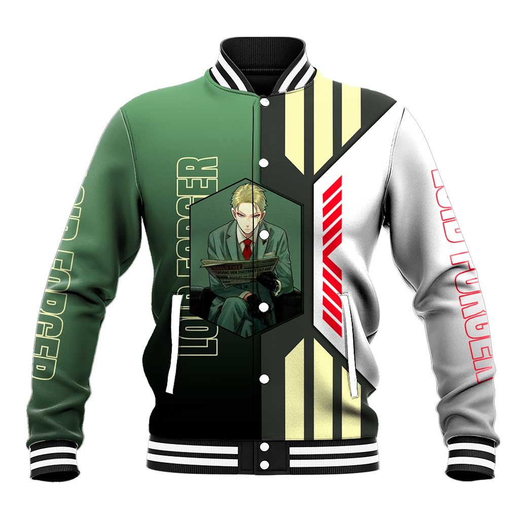 Loid Forger from Spy x Family Baseball Jacket with Cool Posing and Character Design - The Mazicc
