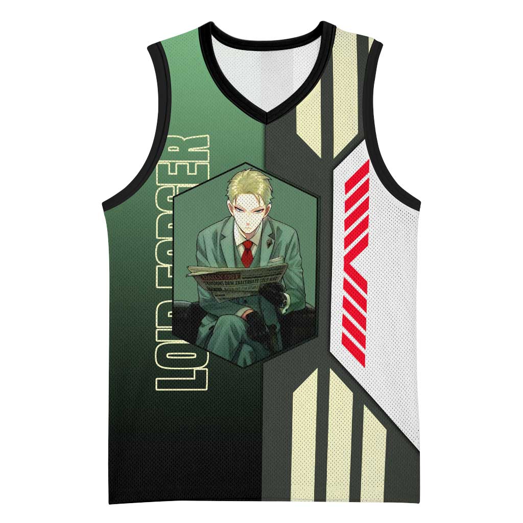 Loid Forger from Spy x Family Basketball Jersey with Cool Posing and Character Design - The Mazicc