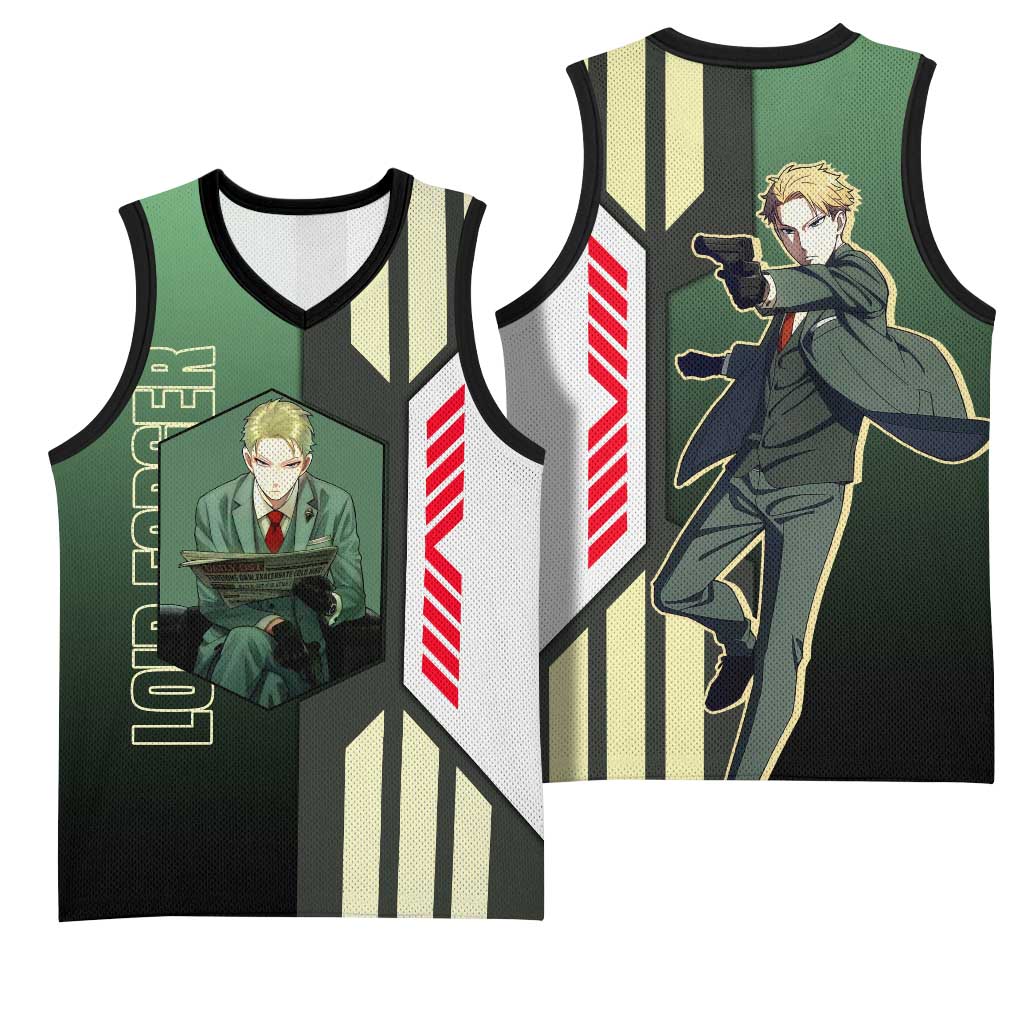 Loid Forger from Spy x Family Basketball Jersey with Cool Posing and Character Design - The Mazicc