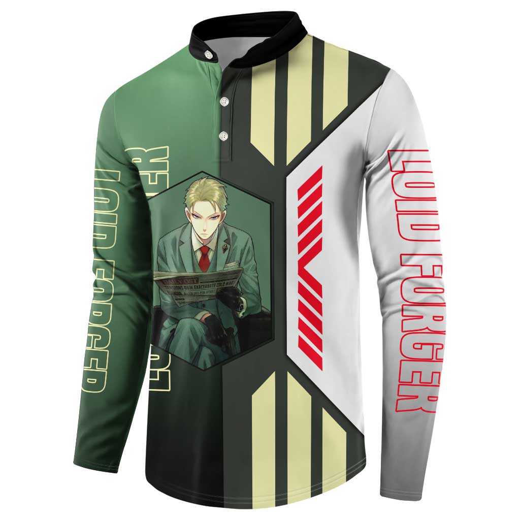 Loid Forger from Spy x Family Button Sweatshirt with Cool Posing and Character Design - The Mazicc