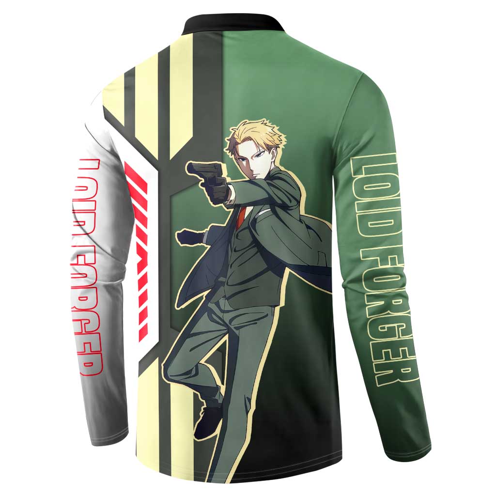 Loid Forger from Spy x Family Button Sweatshirt with Cool Posing and Character Design - The Mazicc
