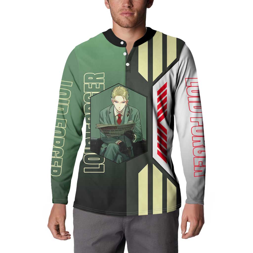 Loid Forger from Spy x Family Button Sweatshirt with Cool Posing and Character Design - The Mazicc