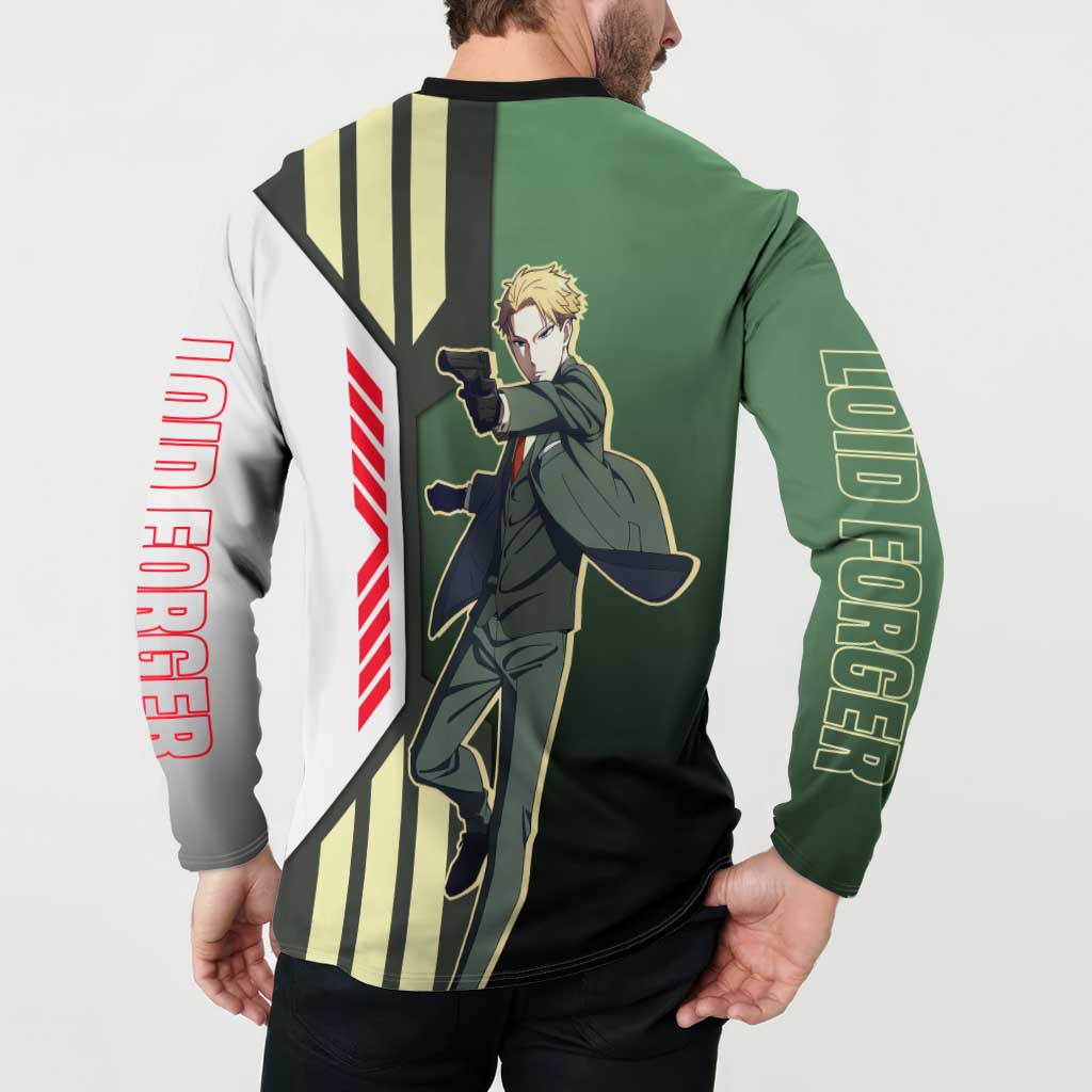 Loid Forger from Spy x Family Button Sweatshirt with Cool Posing and Character Design - The Mazicc