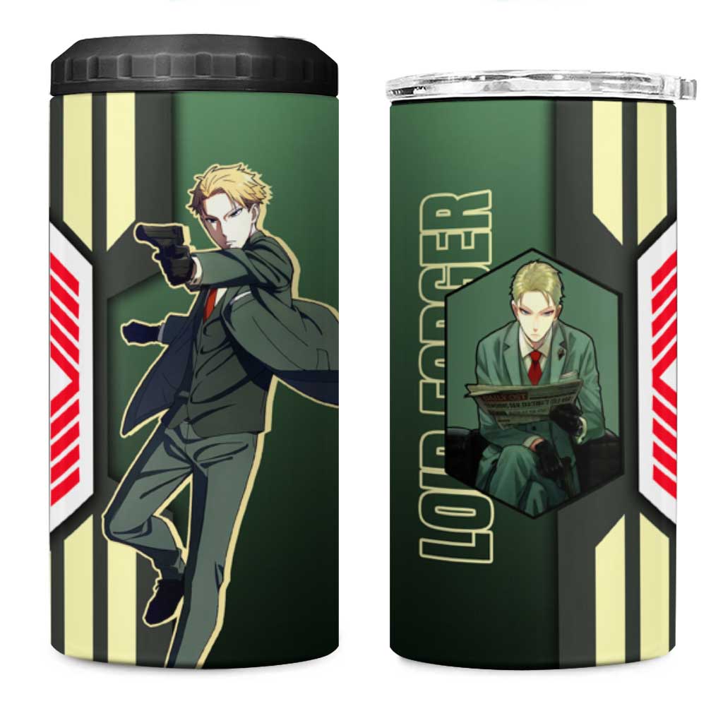 Loid Forger from Spy x Family 4 in 1 Can Cooler Tumbler with Cool Posing and Character Design - The Mazicc