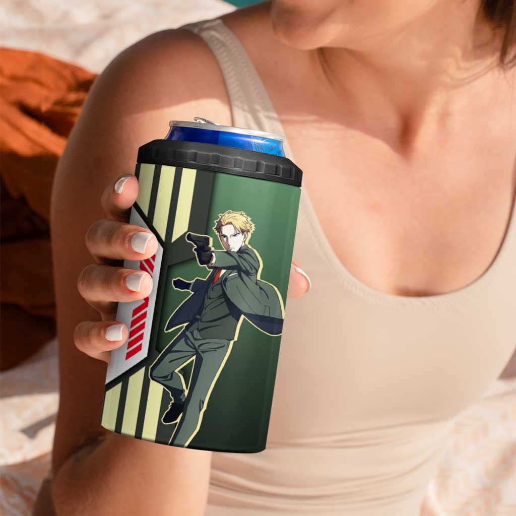 Loid Forger from Spy x Family 4 in 1 Can Cooler Tumbler with Cool Posing and Character Design - The Mazicc