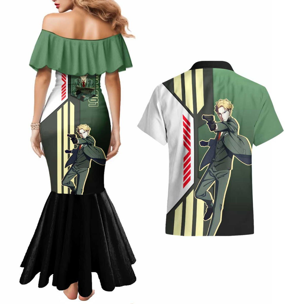 Loid Forger from Spy x Family Couples Matching Mermaid Dress and Hawaiian Shirt with Cool Posing and Character Design - The Mazicc