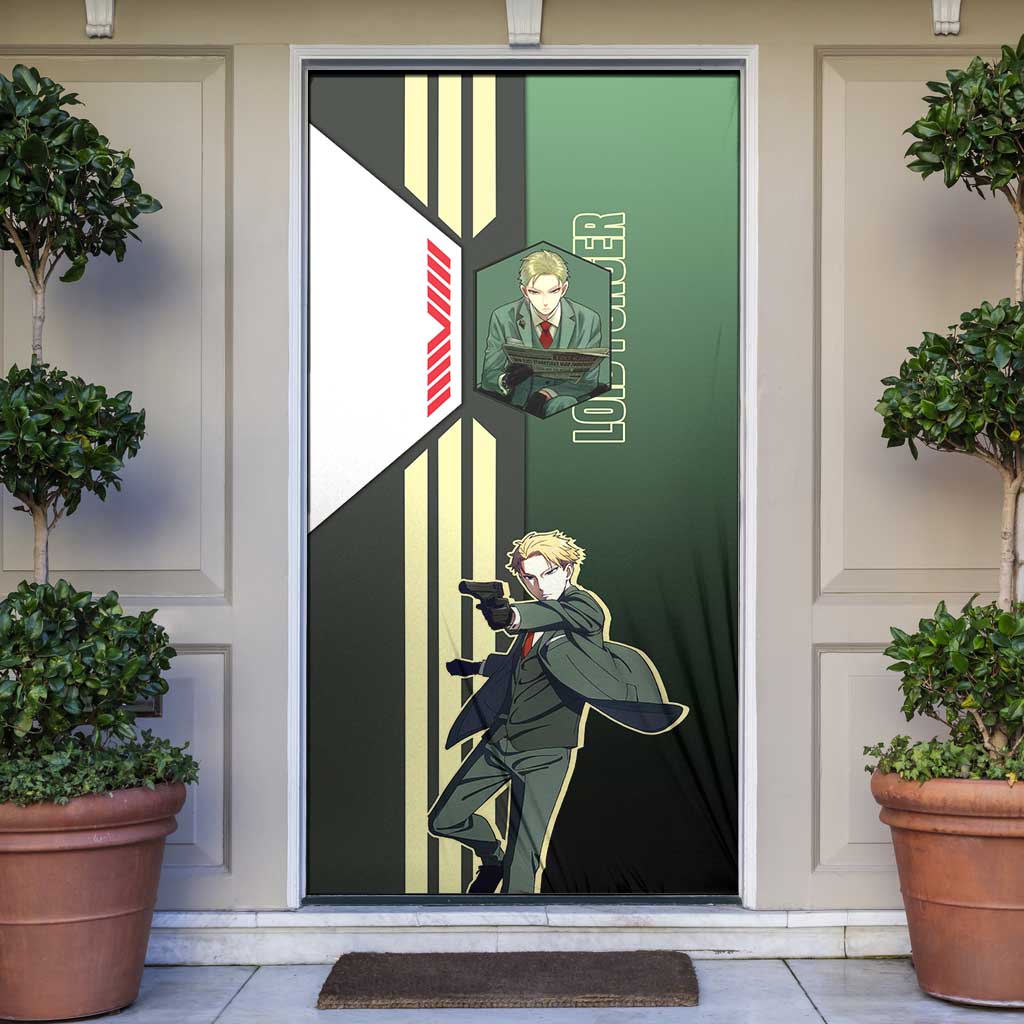 Loid Forger from Spy x Family Door Cover with Cool Posing and Character Design - The Mazicc