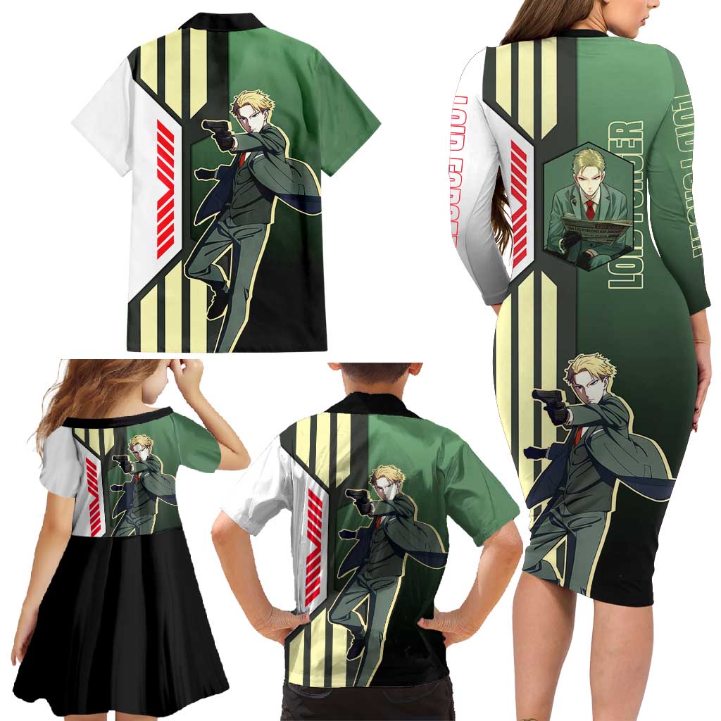 Loid Forger from Spy x Family Family Matching Long Sleeve Bodycon Dress and Hawaiian Shirt with Cool Posing and Character Design - The Mazicc