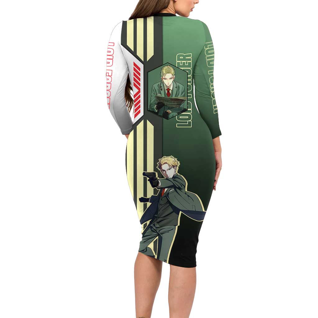 Loid Forger from Spy x Family Family Matching Long Sleeve Bodycon Dress and Hawaiian Shirt with Cool Posing and Character Design - The Mazicc