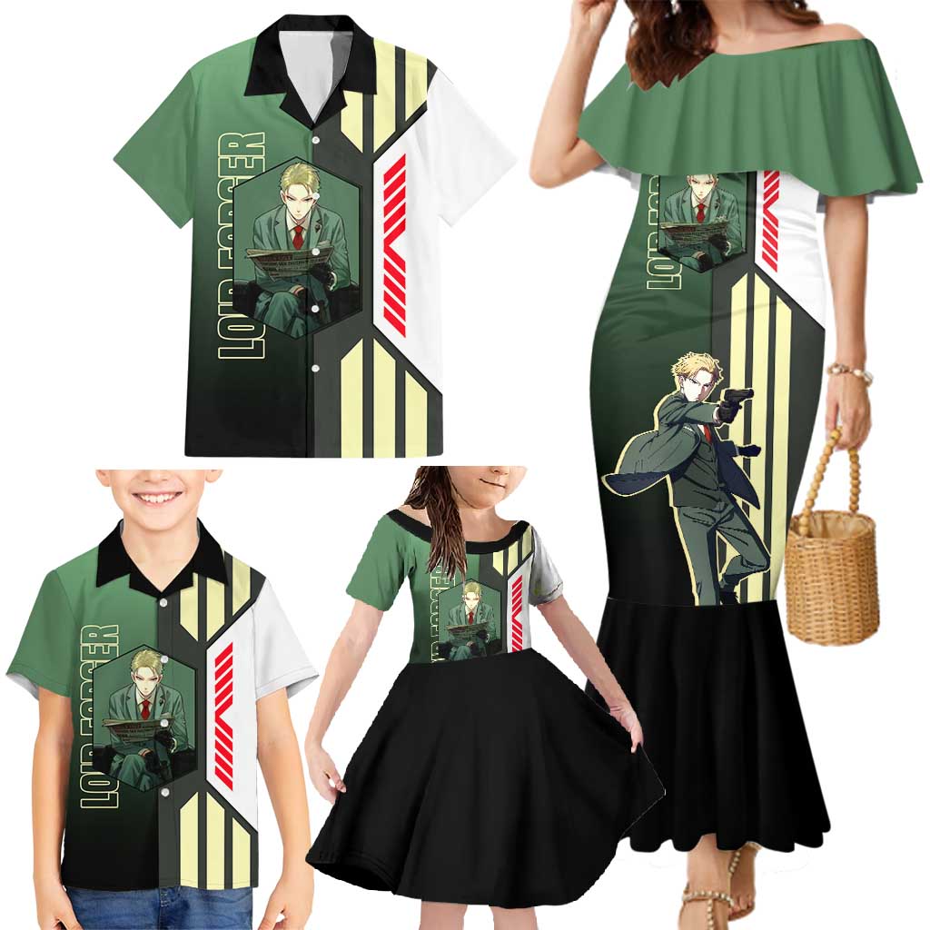 Loid Forger from Spy x Family Family Matching Mermaid Dress and Hawaiian Shirt with Cool Posing and Character Design - The Mazicc