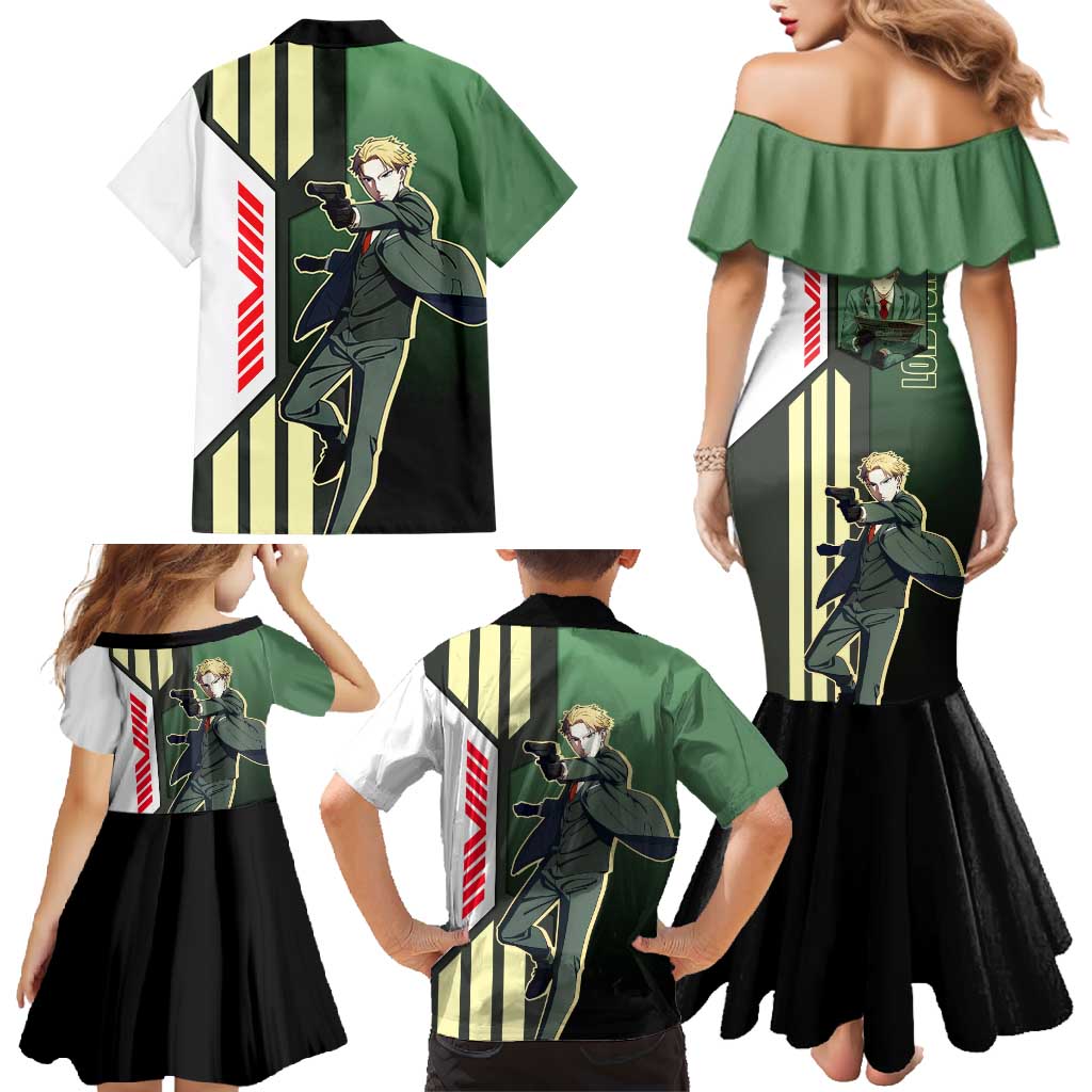 Loid Forger from Spy x Family Family Matching Mermaid Dress and Hawaiian Shirt with Cool Posing and Character Design - The Mazicc