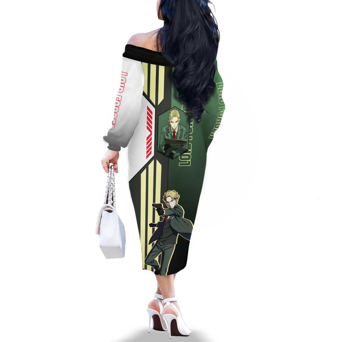 Loid Forger from Spy x Family Family Matching Off The Shoulder Long Sleeve Dress and Hawaiian Shirt with Cool Posing and Character Design - The Mazicc