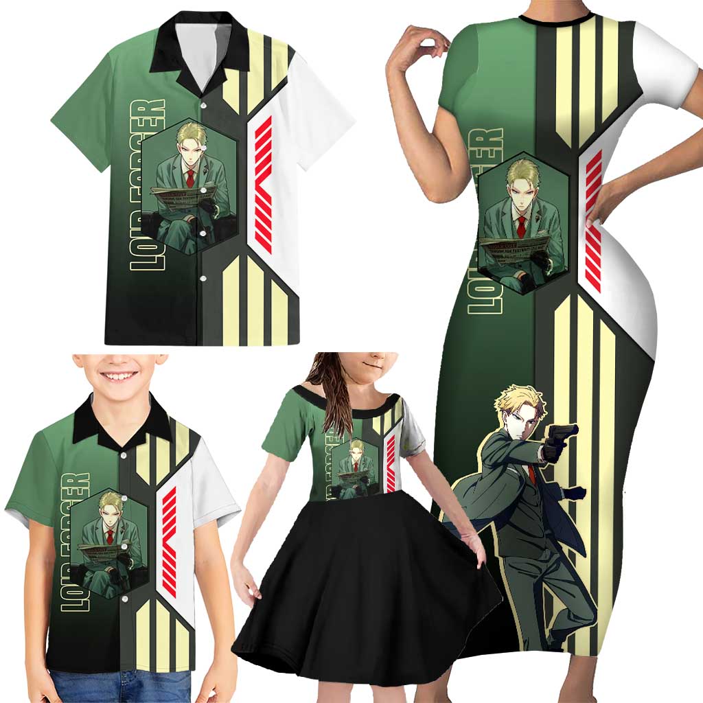 Loid Forger from Spy x Family Family Matching Short Sleeve Bodycon Dress and Hawaiian Shirt with Cool Posing and Character Design - The Mazicc