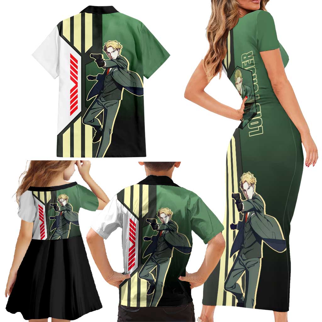 Loid Forger from Spy x Family Family Matching Short Sleeve Bodycon Dress and Hawaiian Shirt with Cool Posing and Character Design - The Mazicc