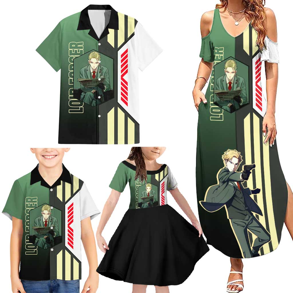 Loid Forger from Spy x Family Family Matching Summer Maxi Dress and Hawaiian Shirt with Cool Posing and Character Design - The Mazicc
