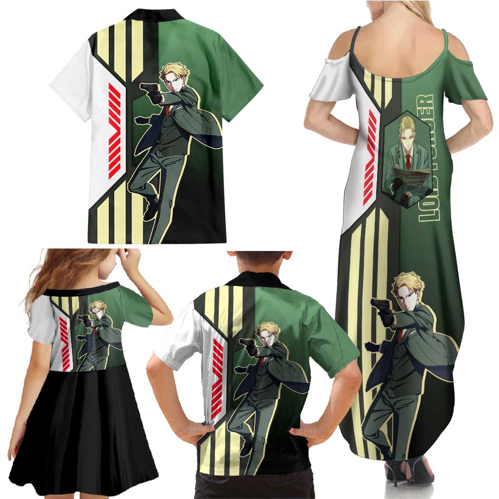 Loid Forger from Spy x Family Family Matching Summer Maxi Dress and Hawaiian Shirt with Cool Posing and Character Design - The Mazicc