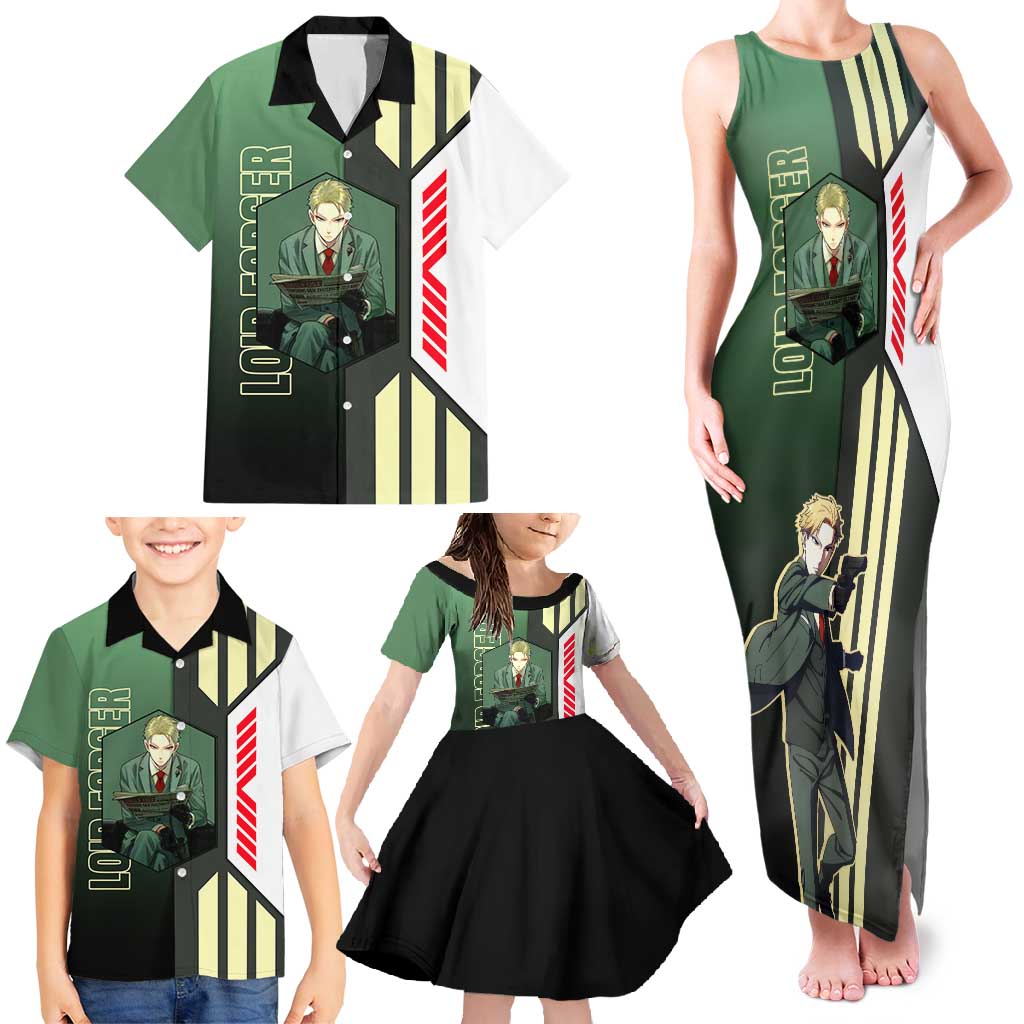 Loid Forger from Spy x Family Family Matching Tank Maxi Dress and Hawaiian Shirt with Cool Posing and Character Design - The Mazicc