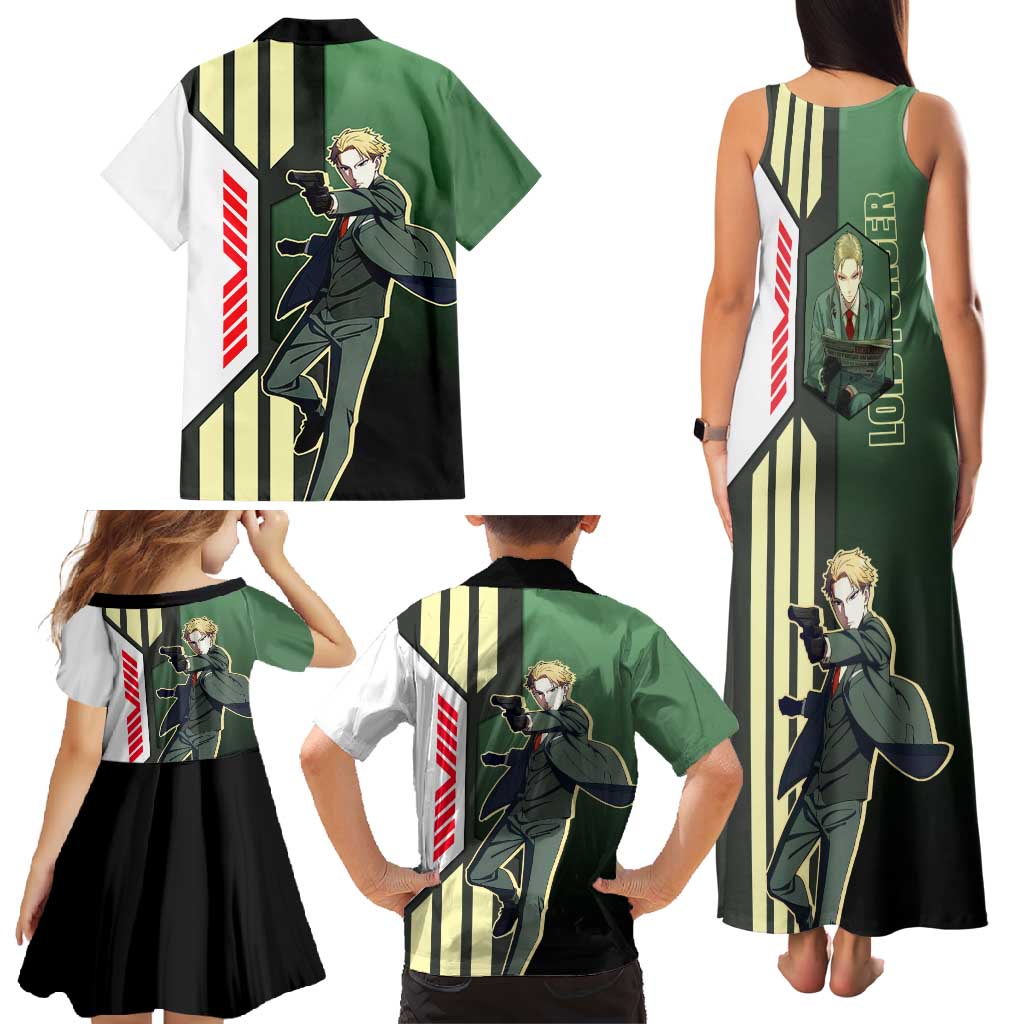 Loid Forger from Spy x Family Family Matching Tank Maxi Dress and Hawaiian Shirt with Cool Posing and Character Design - The Mazicc