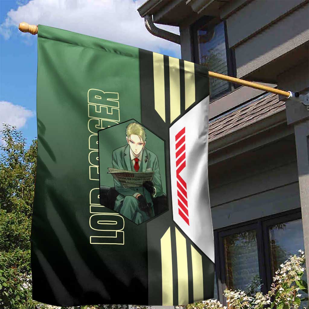 Loid Forger from Spy x Family Garden Flag with Cool Posing and Character Design - The Mazicc