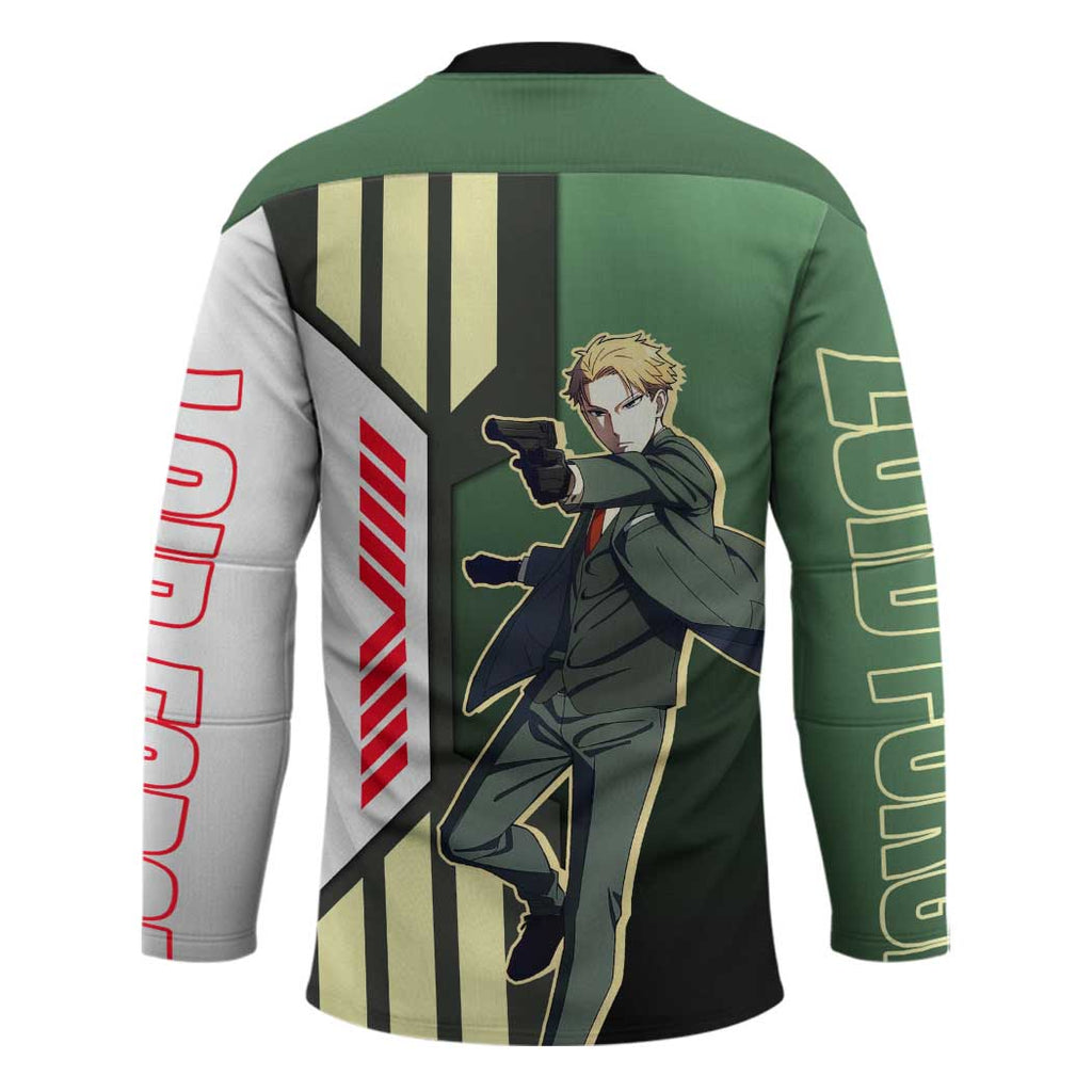 Loid Forger from Spy x Family Hockey Jersey with Cool Posing and Character Design - The Mazicc