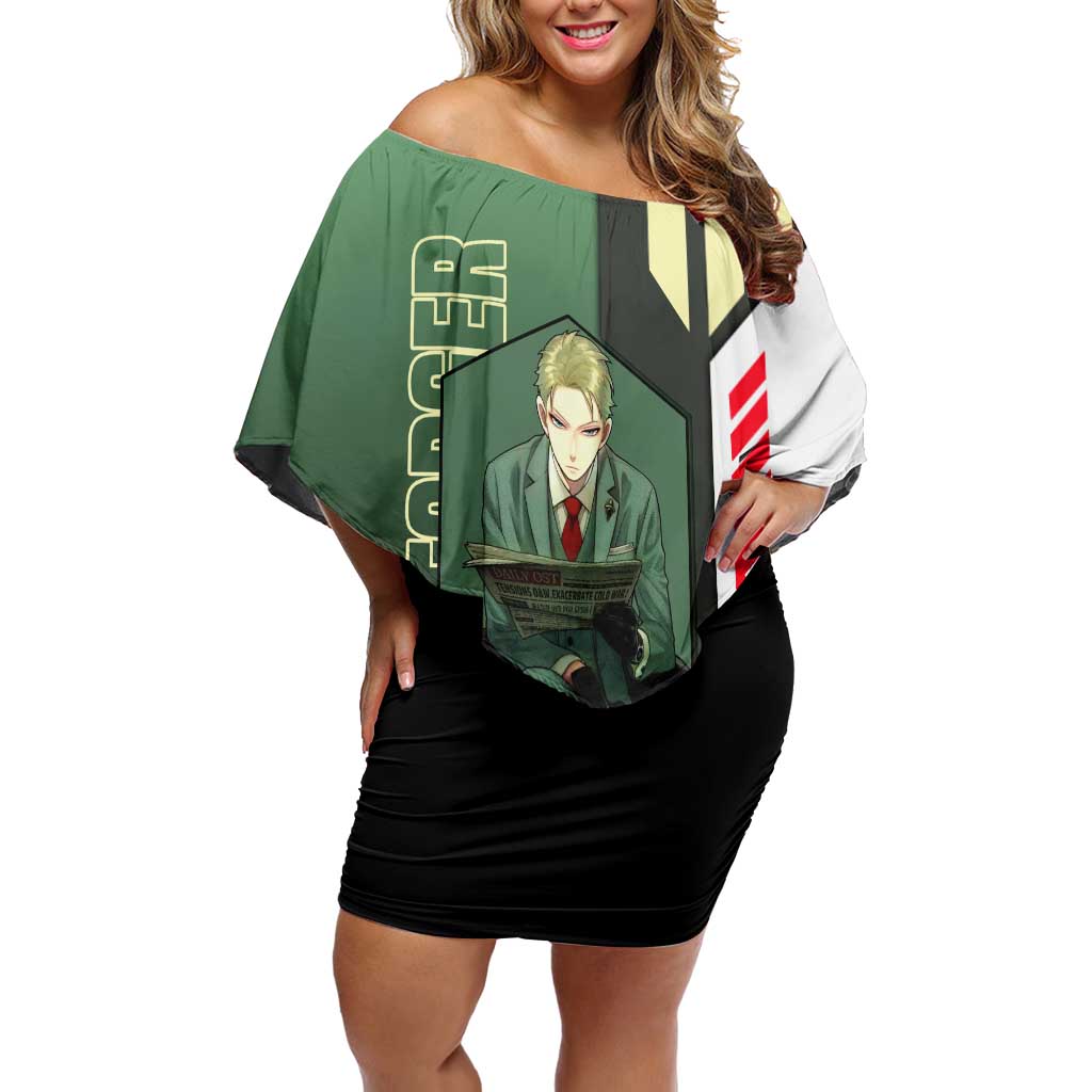 Loid Forger from Spy x Family Off Shoulder Short Dress with Cool Posing and Character Design - The Mazicc