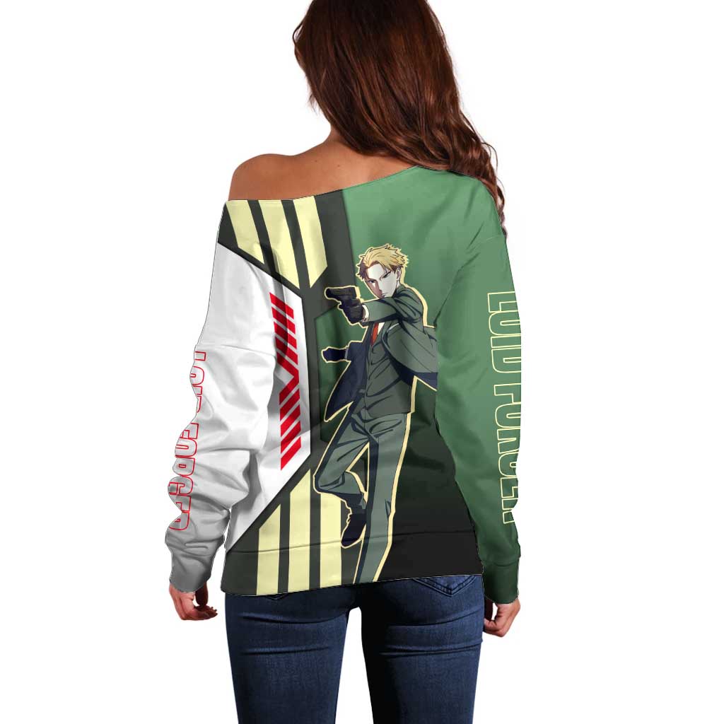 Loid Forger from Spy x Family Off Shoulder Sweater with Cool Posing and Character Design - The Mazicc