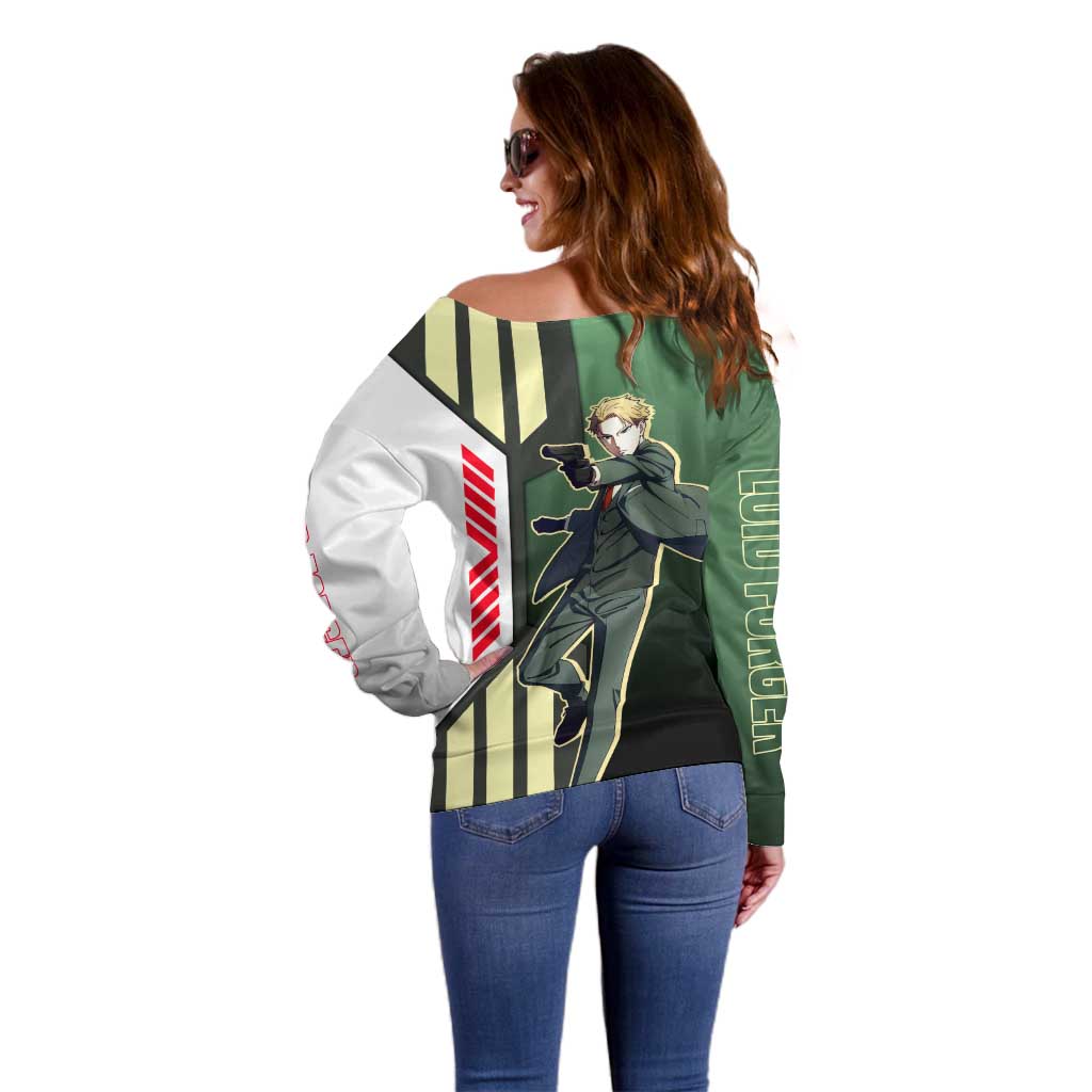 Loid Forger from Spy x Family Off Shoulder Sweater with Cool Posing and Character Design - The Mazicc