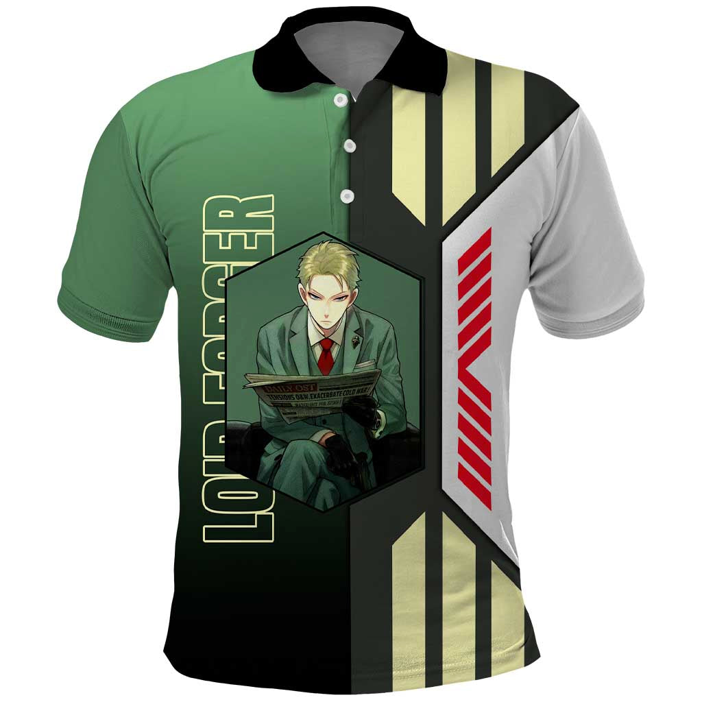 Loid Forger from Spy x Family Polo Shirt with Cool Posing and Character Design - The Mazicc