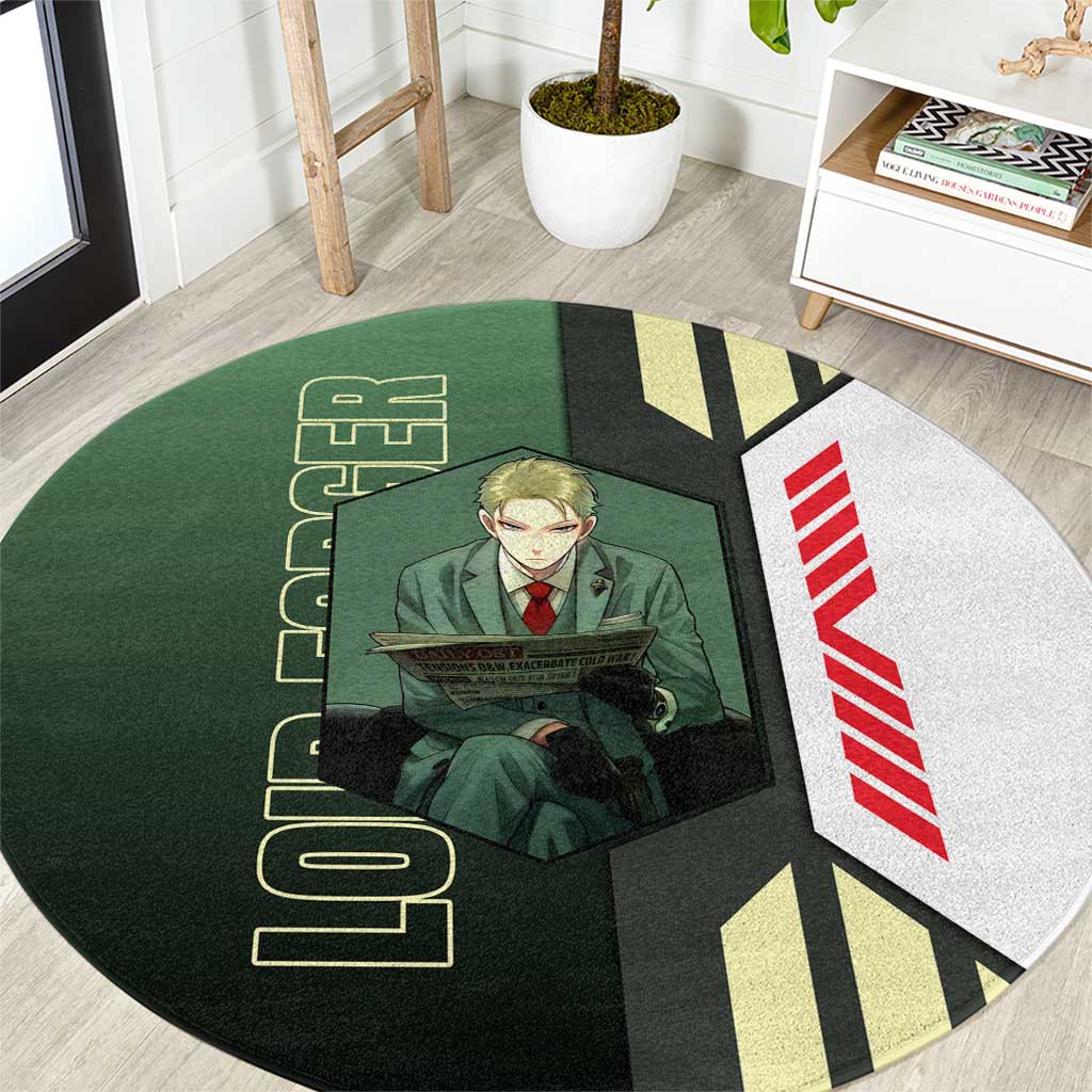 Loid Forger from Spy x Family Round Carpet with Cool Posing and Character Design - The Mazicc
