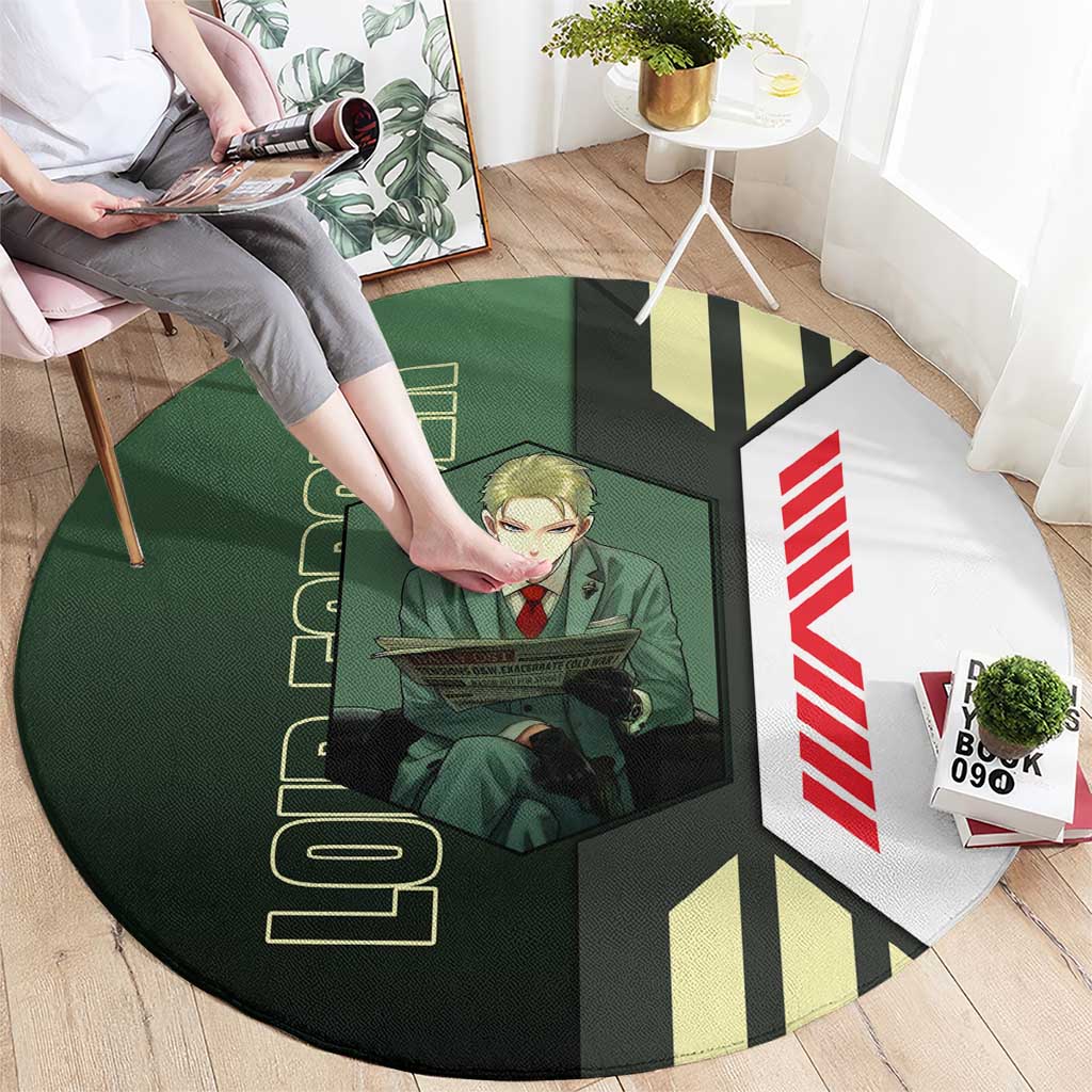 Loid Forger from Spy x Family Round Carpet with Cool Posing and Character Design - The Mazicc