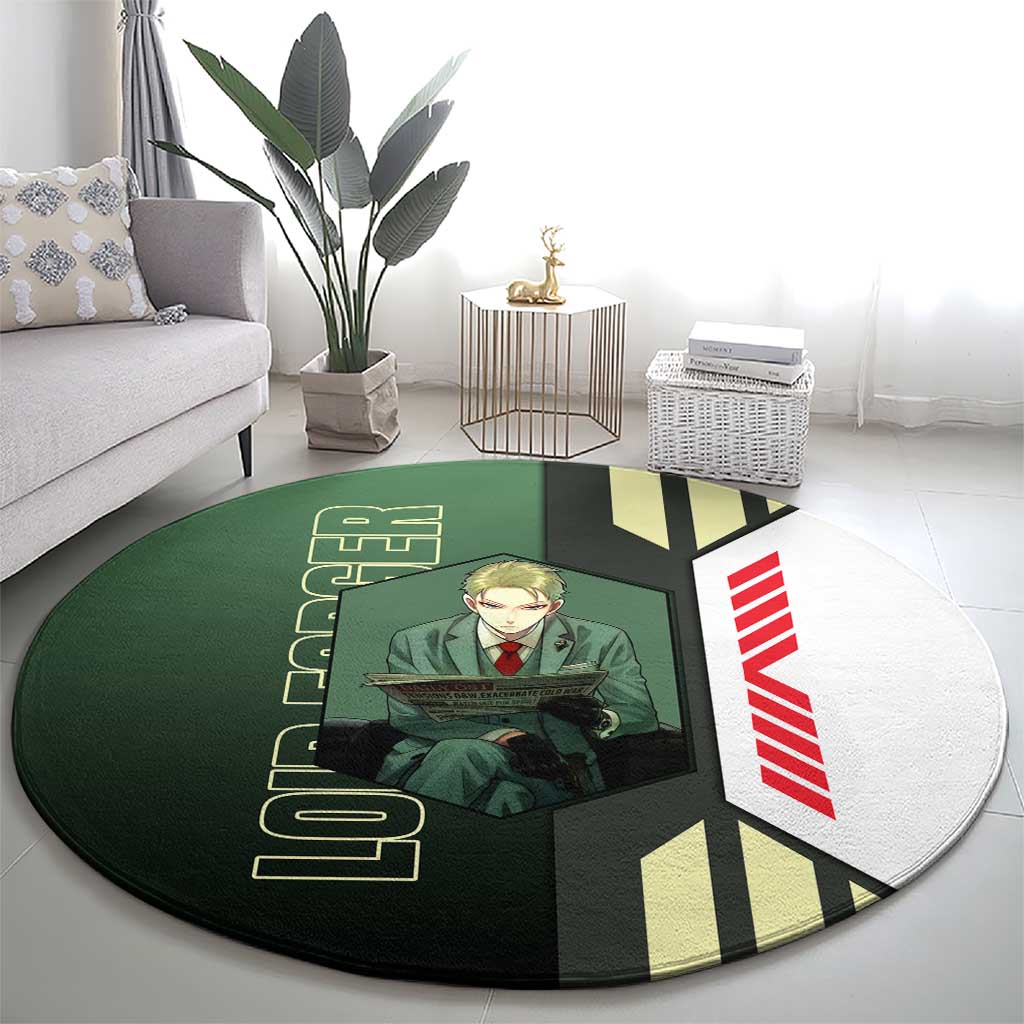 Loid Forger from Spy x Family Round Carpet with Cool Posing and Character Design - The Mazicc