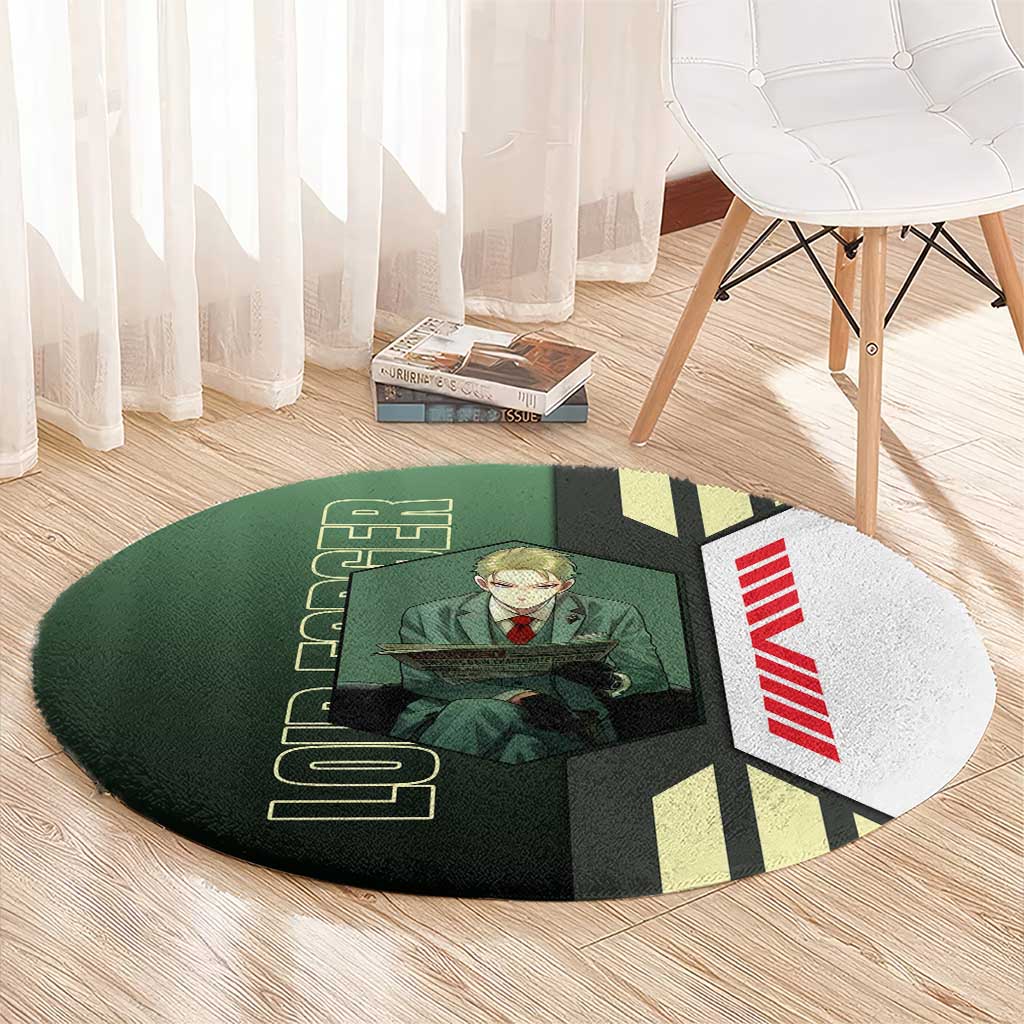 Loid Forger from Spy x Family Round Carpet with Cool Posing and Character Design - The Mazicc