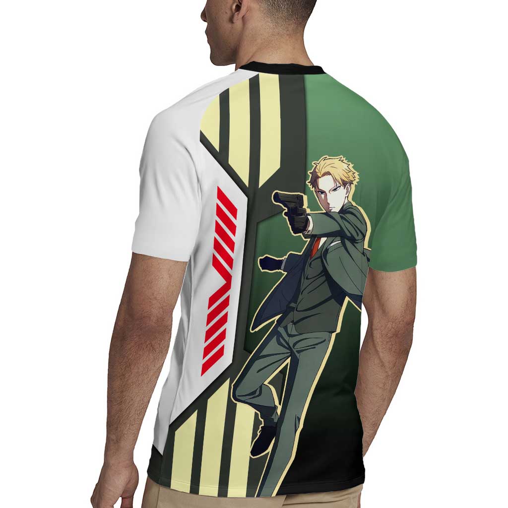 Loid Forger from Spy x Family Rugby Jersey with Cool Posing and Character Design - The Mazicc