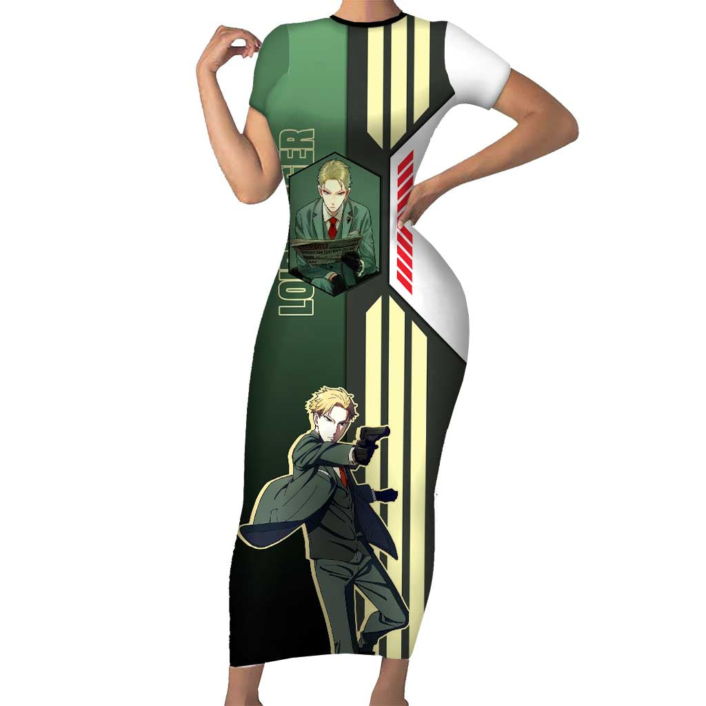 Loid Forger from Spy x Family Short Sleeve Bodycon Dress with Cool Posing and Character Design - The Mazicc