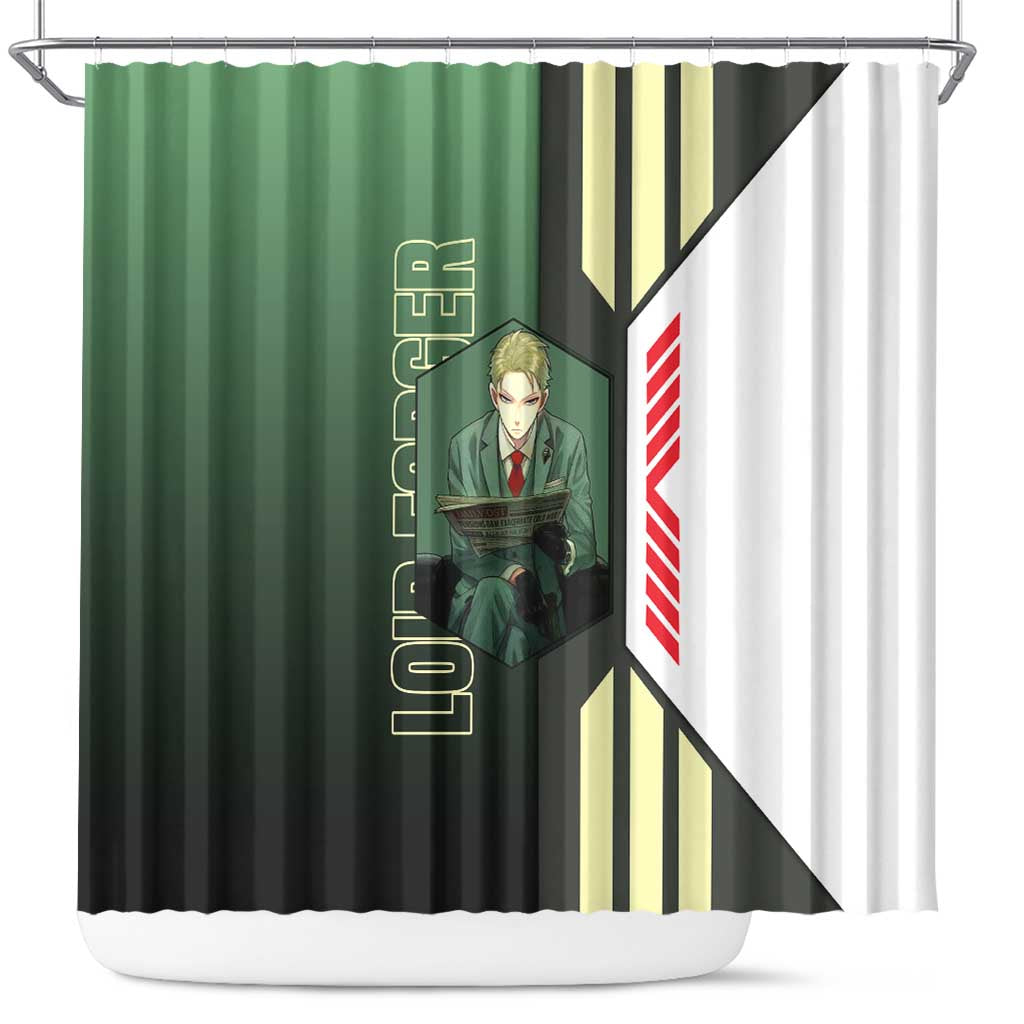 Loid Forger from Spy x Family Shower Curtain with Cool Posing and Character Design - The Mazicc