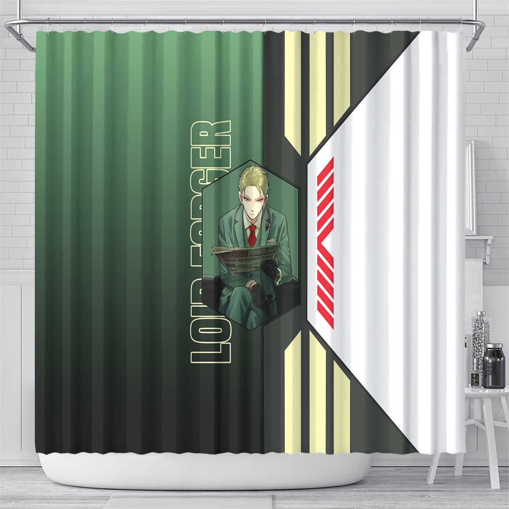 Loid Forger from Spy x Family Shower Curtain with Cool Posing and Character Design - The Mazicc